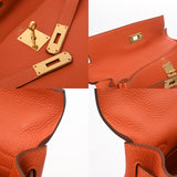 HERMES エルメス ケリー 28 内縫い 2WAY オレンジ T刻印(2015年頃) レディース トゴ ハンドバッグ Aランク 中古 銀蔵