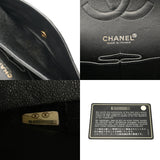 CHANEL シャネル マトラッセ Wフラップ チェーンショルダー 25cm ブラック A01112 レディース キャビアスキン ショルダーバッグ ABランク 中古 銀蔵