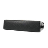 CHANEL シャネル マトラッセ Wフラップ チェーンショルダー 25cm ブラック A01112 レディース キャビアスキン ショルダーバッグ ABランク 中古 銀蔵