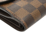 LOUIS VUITTON ルイヴィトン ダミエ ポルトフォイユ ジョイ ブラウン N60034 ユニセックス ダミエキャンバス 三つ折り財布 Aランク 中古 銀蔵