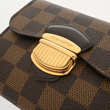 LOUIS VUITTON ルイヴィトン ダミエ ポルトフォイユ ジョイ ブラウン N60034 ユニセックス ダミエキャンバス 三つ折り財布 Aランク 中古 銀蔵