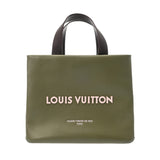 LOUIS VUITTON ルイヴィトン ミニ ショッパー トート 2WAY カーキグリーン M15238 レディース カウハイドレザー トートバッグ Aランク 中古 銀蔵