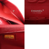 CHANEL シャネル マトラッセ Wフラップ チェーンショルダー 25cm レッド A01112 レディース キャビアスキン ショルダーバッグ Aランク 中古 銀蔵