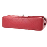 CHANEL シャネル マトラッセ Wフラップ チェーンショルダー 25cm レッド A01112 レディース キャビアスキン ショルダーバッグ Aランク 中古 銀蔵