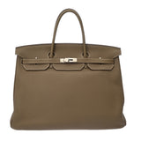 HERMES エルメス バーキン 40 エトゥープ □M刻印(2009年頃) ユニセックス トゴ ハンドバッグ ABランク 中古 銀蔵