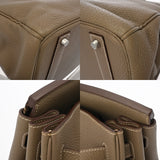 HERMES エルメス バーキン 40 エトゥープ □M刻印(2009年頃) ユニセックス トゴ ハンドバッグ ABランク 中古 銀蔵
