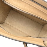 CELINE セリーヌ ラゲージ ナノショッパー 2WAY デューン 168243LUG.03UN レディース ドラムカーフ ハンドバッグ Aランク 中古 銀蔵