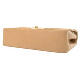 CHANEL シャネル マトラッセ Wフラップ チェーンショルダー 25cm ベージュ A01112 レディース ラムスキン ショルダーバッグ Bランク 中古 銀蔵