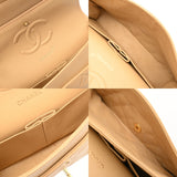 CHANEL シャネル マトラッセ Wフラップ チェーンショルダー 25cm ベージュ A01112 レディース ラムスキン ショルダーバッグ Bランク 中古 銀蔵