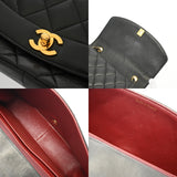 CHANEL シャネル マトラッセ ダイアナ 25cm チェーンショルダー ブラック A01165 レディース ラムスキン ショルダーバッグ ABランク 中古 銀蔵