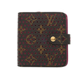 LOUIS VUITTON ルイヴィトン モノグラムペルフォ コンパクトジップ フューシャ M95188 レディース モノグラムキャンバス 二つ折り財布 Aランク 中古 銀蔵