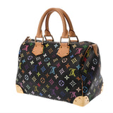 LOUIS VUITTON ルイヴィトン マルチカラー スピーディ 30 ノワール M92642 レディース モノグラムマルチカラー ハンドバッグ ABランク 中古 銀蔵