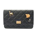 CHANEL シャネル マトラッセ 2.55 チェーンクラッチ ブラック A70328 レディース ラムスキン ショルダーバッグ Aランク 中古 銀蔵