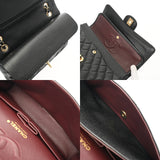 CHANEL シャネル マトラッセ Wフラップ チェーンショルダー 25cm ブラック A01112 レディース キャビアスキン ショルダーバッグ Aランク 中古 銀蔵