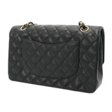 CHANEL シャネル マトラッセ Wフラップ チェーンショルダー 25cm ブラック A01112 レディース キャビアスキン ショルダーバッグ Aランク 中古 銀蔵