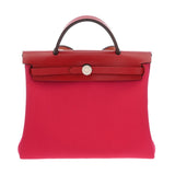HERMES エルメス エールバッグ ジップ PM ローズメキシコ/ルージュピマン U刻印(2022年頃) レディース トワルミリタリー/ヴァッシュハンター 2WAYバッグ Aランク 中古 銀蔵