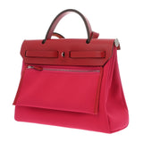 HERMES エルメス エールバッグ ジップ PM ローズメキシコ/ルージュピマン U刻印(2022年頃) レディース トワルミリタリー/ヴァッシュハンター 2WAYバッグ Aランク 中古 銀蔵