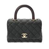 CHANEL シャネル マトラッセ ミニフラップバッグ XXS 2WAY ブラック AS2215 レディース キャビアスキン パイソン ハンドバッグ Aランク 中古 銀蔵