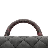 CHANEL シャネル マトラッセ ミニフラップバッグ XXS 2WAY ブラック AS2215 レディース キャビアスキン パイソン ハンドバッグ Aランク 中古 銀蔵