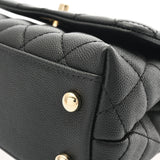 CHANEL シャネル マトラッセ ミニフラップバッグ XXS 2WAY ブラック AS2215 レディース キャビアスキン パイソン ハンドバッグ Aランク 中古 銀蔵