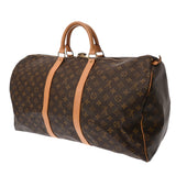 LOUIS VUITTON ルイヴィトン モノグラム キーポル 55 ブラウン M41424 ユニセックス モノグラムキャンバス ボストンバッグ ABランク 中古 銀蔵