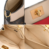 LOUIS VUITTON ルイヴィトン モノグラム オンマイサイド MM ルージュピラット M53824 レディース カーフレザー/モノグラムキャンバス 2WAYバッグ Aランク 中古 銀蔵