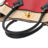 LOUIS VUITTON ルイヴィトン モノグラム オンマイサイド MM ルージュピラット M53824 レディース カーフレザー/モノグラムキャンバス 2WAYバッグ Aランク 中古 銀蔵