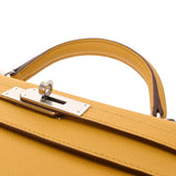 HERMES エルメス ケリー 28 外縫い ジョーヌアンプル Y刻印(2020年頃) レディース ヴォーエプソン ハンドバッグ Aランク 中古 銀蔵