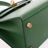 HERMES エルメス ミニケリー グリーン ○X刻印(1994年頃) レディース クシュベル 2WAYバッグ Aランク 中古 銀蔵