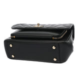 CHANEL シャネル アフィニティ ブラック レディース キャビアスキン 2WAYバッグ Aランク 中古 銀蔵