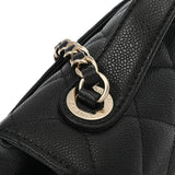 CHANEL シャネル アフィニティ ブラック レディース キャビアスキン 2WAYバッグ Aランク 中古 銀蔵
