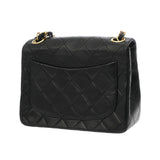 CHANEL シャネル マトラッセ ミニ チェーンショルダー 17cm ブラック レディース ラムスキン ショルダーバッグ ABランク 中古 銀蔵