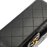 CHANEL シャネル マトラッセ ミニ チェーンショルダー 17cm ブラック レディース ラムスキン ショルダーバッグ ABランク 中古 銀蔵