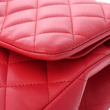 CHANEL シャネル マトラッセ チェーンショルダー Wフラップ ピンク レディース ラムスキン ショルダーバッグ ABランク 中古 銀蔵