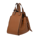 LOEWE ロエベ ハンモック ミディアムドローストリング ブラウン レディース レザー 2WAYバッグ ABランク 中古 銀蔵