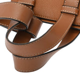 LOEWE ロエベ ハンモック ミディアムドローストリング ブラウン レディース レザー 2WAYバッグ ABランク 中古 銀蔵