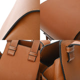 LOEWE ロエベ ハンモック ミディアムドローストリング ブラウン レディース レザー 2WAYバッグ ABランク 中古 銀蔵