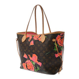 LOUIS VUITTON ルイヴィトン モノグラムローズ ネヴァーフル MM ブラウン M48613 レディース モノグラムキャンバス トートバッグ Bランク 中古 銀蔵