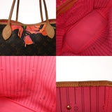 LOUIS VUITTON ルイヴィトン モノグラムローズ ネヴァーフル MM ブラウン M48613 レディース モノグラムキャンバス トートバッグ Bランク 中古 銀蔵