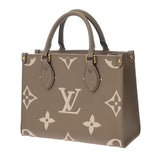 LOUIS VUITTON ルイヴィトン モノグラムアンプラント オンザゴー PM ベージュ M45779 レディース レザー ハンドバッグ Aランク 中古 銀蔵