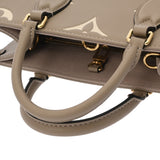 LOUIS VUITTON ルイヴィトン モノグラムアンプラント オンザゴー PM ベージュ M45779 レディース レザー ハンドバッグ Aランク 中古 銀蔵