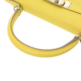 HERMES エルメス ケリー 32 外縫い 2WAY ライム □R刻印(2014年頃) レディース ヴォーエプソン ハンドバッグ Aランク 中古 銀蔵
