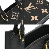 LOUIS VUITTON ルイヴィトン モノグラムアンプラント プティットサックプラ ノワール/ベージュ M81416 レディース レザー ハンドバッグ Aランク 中古 銀蔵
