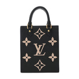 LOUIS VUITTON ルイヴィトン モノグラムアンプラント プティットサックプラ ノワール/ベージュ M81416 レディース レザー ハンドバッグ Aランク 中古 銀蔵