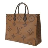 LOUIS VUITTON ルイヴィトン モノグラムジャイアント オンザゴー GM 2WAYトート ブラウン M45320 ユニセックス モノグラムキャンバス ハンドバッグ ABランク 中古 銀蔵