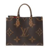 LOUIS VUITTON ルイヴィトン モノグラムリバース オンザゴー MM ブラウン M45321 レディース モノグラムキャンバス ハンドバッグ Aランク 中古 銀蔵