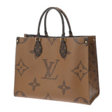LOUIS VUITTON ルイヴィトン モノグラムリバース オンザゴー MM ブラウン M45321 レディース モノグラムキャンバス ハンドバッグ Aランク 中古 銀蔵