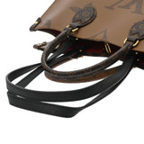 LOUIS VUITTON ルイヴィトン モノグラムリバース オンザゴー MM ブラウン M45321 レディース モノグラムキャンバス ハンドバッグ Aランク 中古 銀蔵