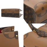 LOUIS VUITTON ルイヴィトン モノグラムリバース オンザゴー MM ブラウン M45321 レディース モノグラムキャンバス ハンドバッグ Aランク 中古 銀蔵