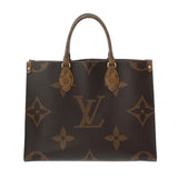 LOUIS VUITTON ルイヴィトン モノグラムリバース オンザゴー MM ブラウン M45321 レディース モノグラムキャンバス ハンドバッグ ABランク 中古 銀蔵
